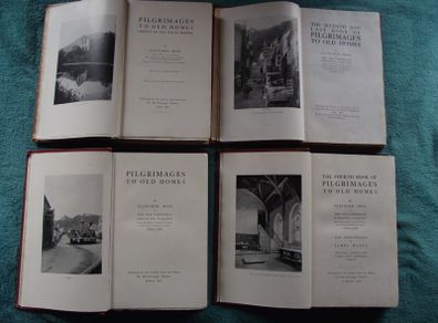 4 Volumes - "Pilgrimages to Old Homes" by Fletcher Moss - 1903 - 1906 - 1908 - 1920