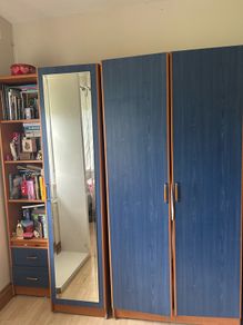 wardrobe and 2 tall matching units