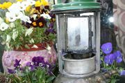 Old Vintage Rustic Oil Kerosene Lantern Lamp