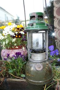 Old Vintage Rustic Oil Kerosene Lantern Lamp
