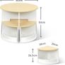 Toddler Table and Chair Set, Wooden Round Table with 4 Storage Stools, Kids Tables and Chairs for Arts, Crafts, Read and Play Image 8