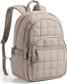 College Backpack Women, Travel School Bags Quilted Casual Daypack, Water-Resistant Rucksack Bag for Teenage Girls Boys Lightweight Bookbag for 15.6 Inch Laptop