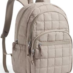 College Backpack Women, Travel School Bags Quilted Casual Daypack, Water-Resistant Rucksack Bag for Teenage Girls Boys Lightweight Bookbag for 15.6 Inch Laptop