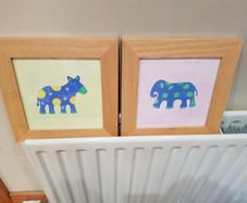 2x Heavy Duty Solid Wood Framed Kids Prints