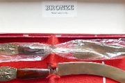 Vintage Serving Set Pre1939 Thailand brass wood