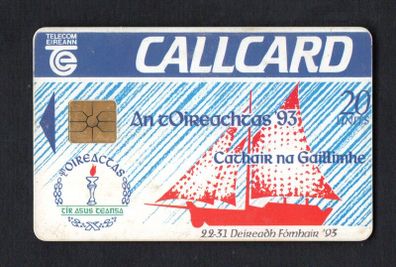 1993 Ireland 20 unit An tOireactas 1993 cultural festival (Gemplus GEM1) Call Card Used. Telecom Eireann card number 1051
