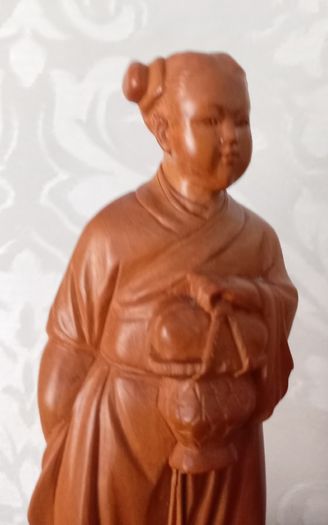Chinese carved wood figures