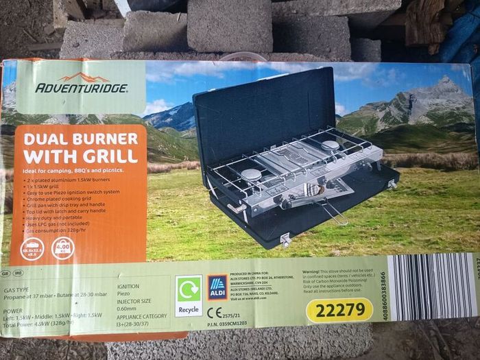 Dual burner with grill