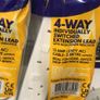 4 Way Extension lead Switched with Neon 2 Meter Lead Image 2