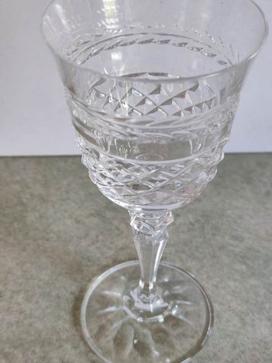 Lovely Galway Single White / Cherry Wine Glass.
