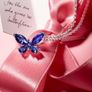 Pandora Silver Butterfly Necklace & Matching Butterfly Earrings Brand New Image 7