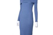Off shoulders bodycon midi dress
