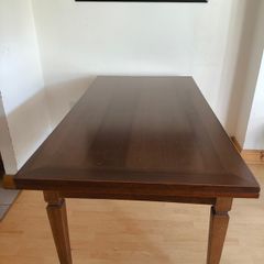 Dark wood dining table
