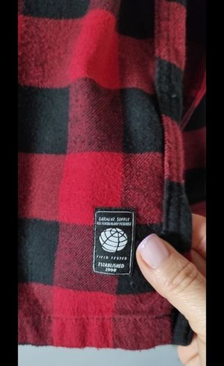 Bershka shirt in red check. Unisex. Size S or 10 small 12.