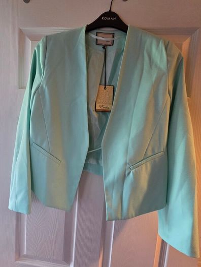 Short Mint Green Blazer. NEW