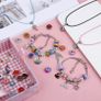 90 PCS Charm Bracelet Making Kit, Jewelry Making Supplies Beads, Bracelets for DIY Craft, Mermaid Girls Gift Jewelry Making Supplies Set for Girls Kids Teens and Adults (FREE POSTAGE) Image 3