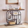 Narrow Console Table for Hallway, 110 cm Hallway Table, 4-Tier Industrial Display Table with Storage, Geometric Frame, for Entryway, Foyer, Living Room, Bedroom, Rustic Brown Image 4