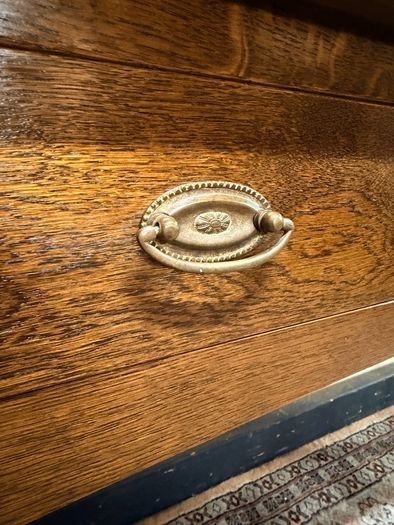 French Rustic Farmhouse Oak Console Table