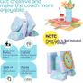 10-Piece Kids Play Sofa, Modular Toddler Chair Couch for Playroom, Fold Out Play Set for Girl Boy, Convertible Sectional Foam Playset, Colorful Star Image 5