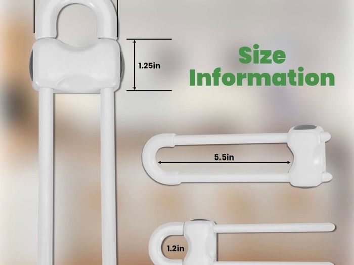 Cupboard Locks for Children & Baby Proofing for Both Cabinet Knobs and Cabinet Handles (6 Packs). U Shape Easy Slide Baby Drawer Safety Lock to Keep Your Child Safe