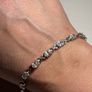 Sterling Silver Tennis XOXO Bracelet with Cubic Zirconia Stones Image 4