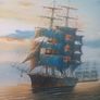 Painting of ships at sea Image 2