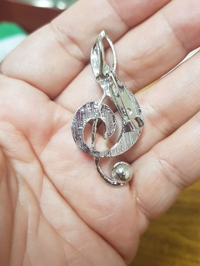 Modern Music Brooch