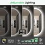 Oval Bluetooth Bathroom Mirror with LED Lights 600x1000mm, Anti-Fog, LED Bathroom Mirror with Memory, 3000K-6500K, Dimmable, HD Tempered Glass, IP44 Waterproof, Horizontal or Vertical Image 6