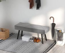 Velvet-Effect Bench