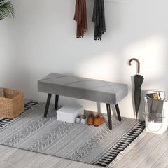Velvet-Effect Bench