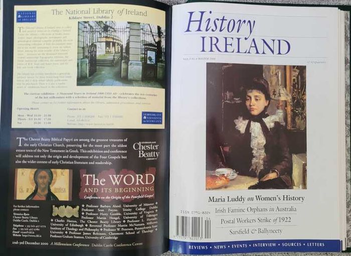 History Ireland Magazine 12 Issues 1999 to 2001 with Official Binder
