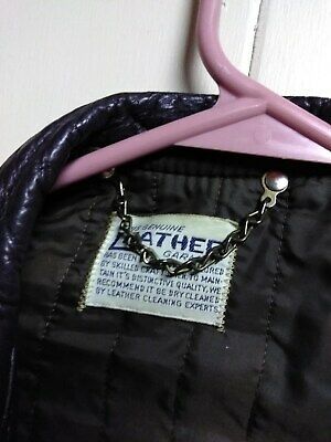 Men's Leathercraft Vintage Cafe Racer Motorcycle Jacket Dk Brown L Large Reg VGC