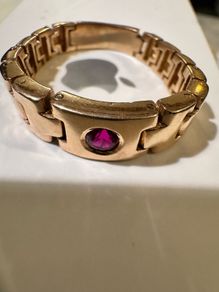 Gold 585  Rolex ring 7.9 grams, hand made .