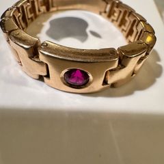 Gold 585  Rolex ring 7.9 grams, hand made .
