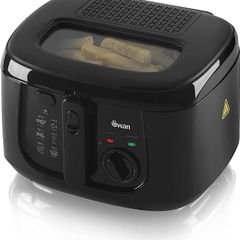 2.5 Litre Deep Fat Fryer with Viewing Window, Adjustable temperature controls, Easy Clean, 1800 W, Black