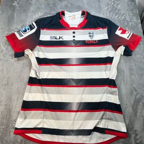 BLK Melbourne Rebels Mens Rugby Jersey Size Large