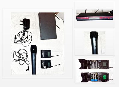 Sennheiser Evolution Wireless ew 100 G2 UHF radio microphone bundle