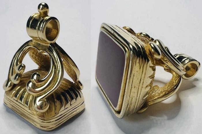 Vintage 1980s Pocket Watch Fob UN-ENGRAVED
