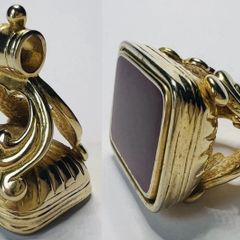 Vintage 1980s Pocket Watch Fob UN-ENGRAVED