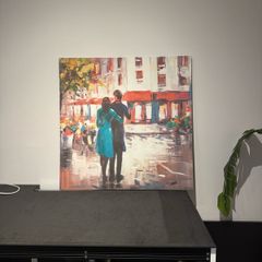 Large wall art - a couple on a walk