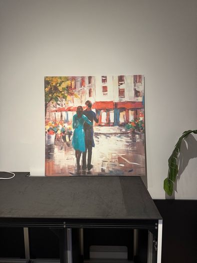 Large wall art - a couple on a walk