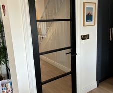 Crittal Style Black Glazed Door - brand new
