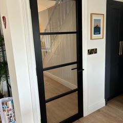 Crittal Style Black Glazed Door - brand new