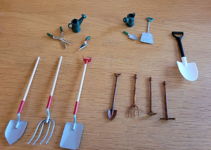 Miniature gardening items/ tools for dolls house - or fairy garden