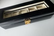 Leather travel watch case
