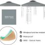 Gazebo 3 x 3m Canopy Replacement Cover,2-Tier Roof Top Covers Image 4