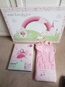 Girls Bedroom bundle - curtains, picture and duvet (NEW)