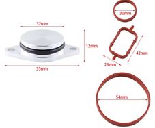 33mm Swirl Blanks Flaps Repair Delete Kit with Intake Gaskets Key Blanks for BMW M57 Auto Replacement Parts kit 6pcs + seal kit