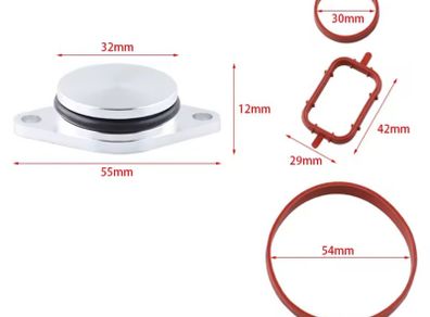 33mm Swirl Blanks Flaps Repair Delete Kit with Intake Gaskets Key Blanks for BMW M57 Auto Replacement Parts kit 6pcs + seal kit