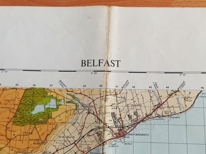 Vintage Ordnance Survey maps of Northern Ireland set of 9 maps